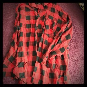 Red flannel tunic